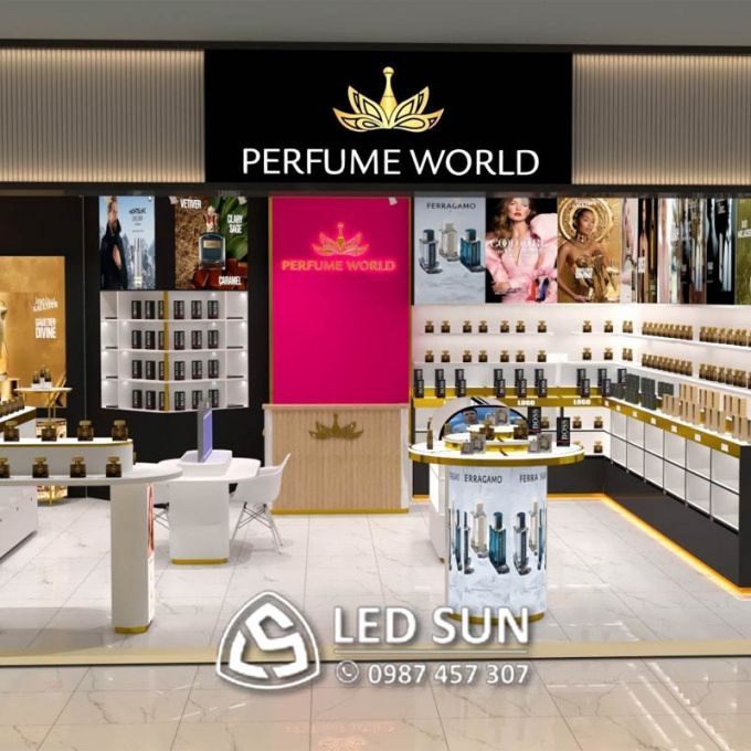 THIẾT KẾ GIAN HÀNG FERFUME WORlD